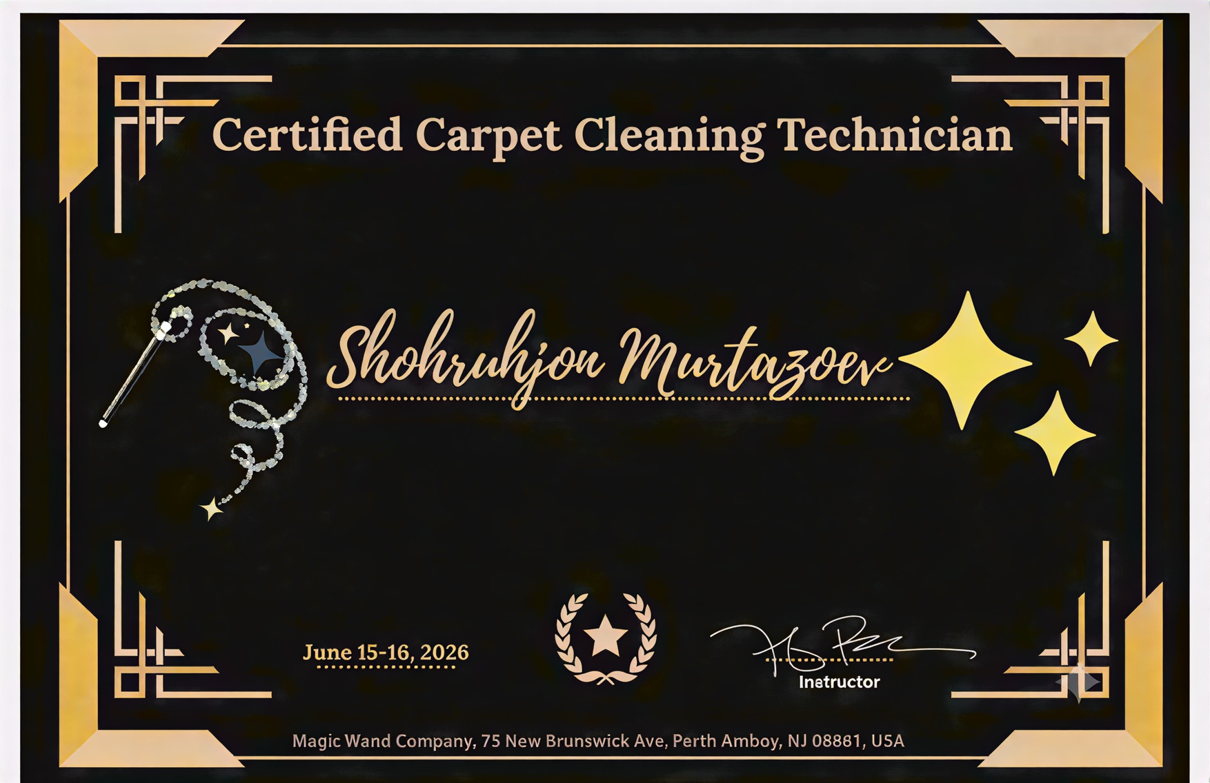 Certified Carpet Cleaning Technician